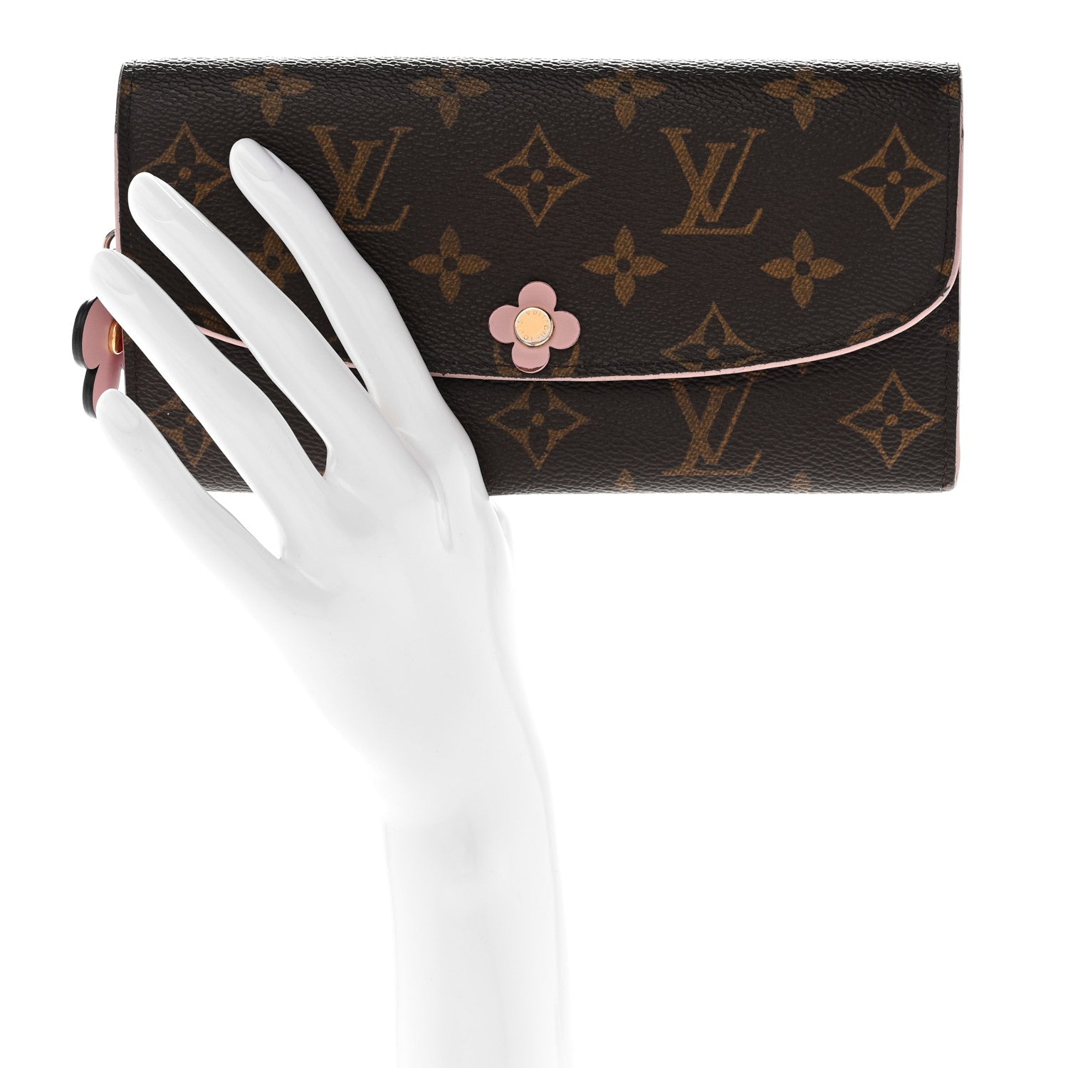 Louis Vuitton Monogram Bloom Flower Emilie Wallet Fuchsia 2 of 11