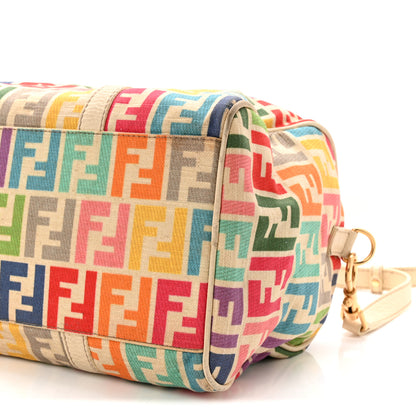 Fendi Zucca Spalmati Vitello Medium FF Multicolor Boston White 10 of 14