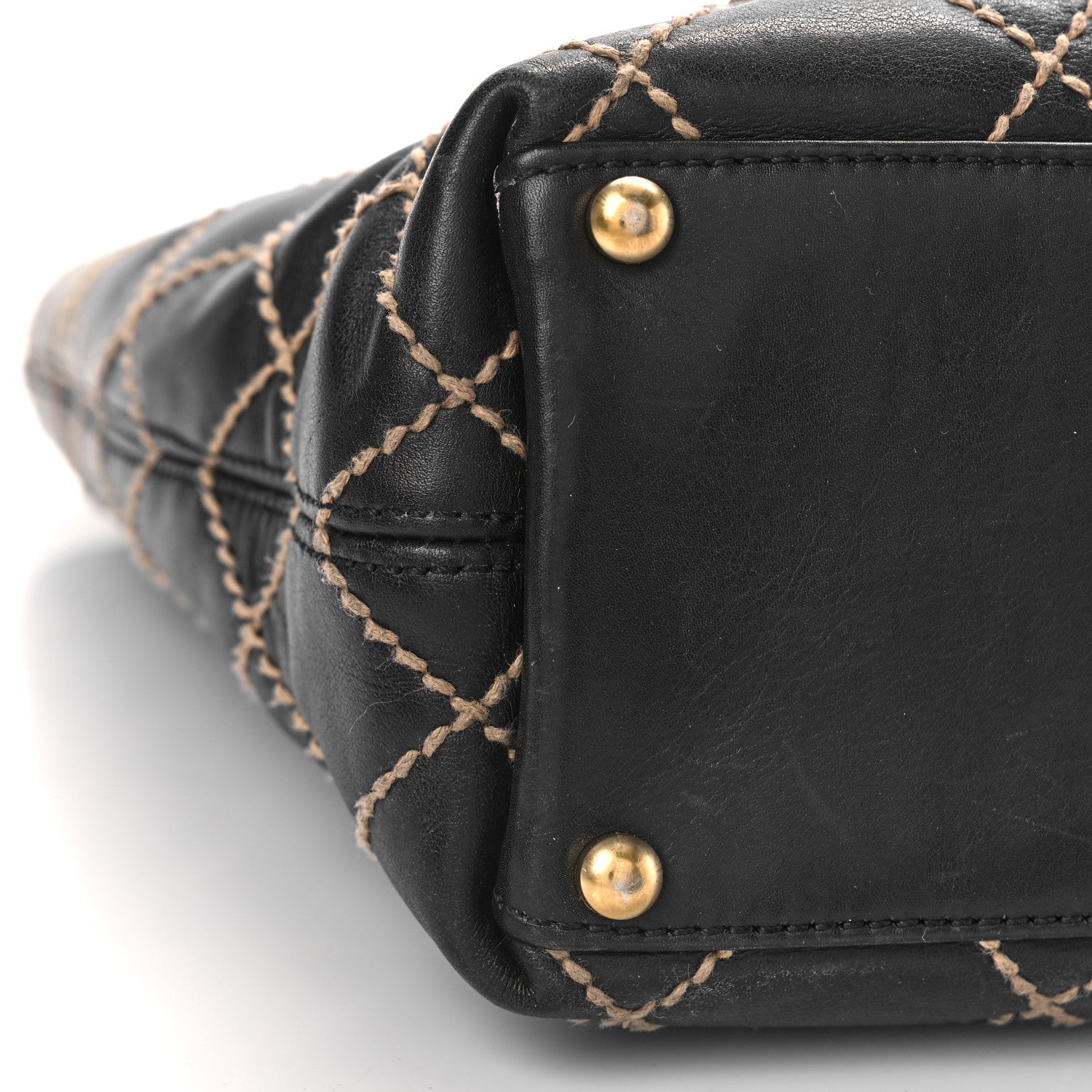 Chanel Calfskin Wild Stitch Large Tote Black 8 of 11