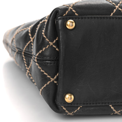 Chanel Calfskin Wild Stitch Large Tote Black 8 of 11