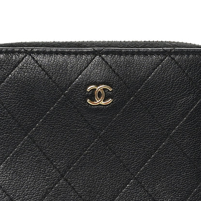 Chanel Calfskin Quilted Compact Wallet Black 8 of 10