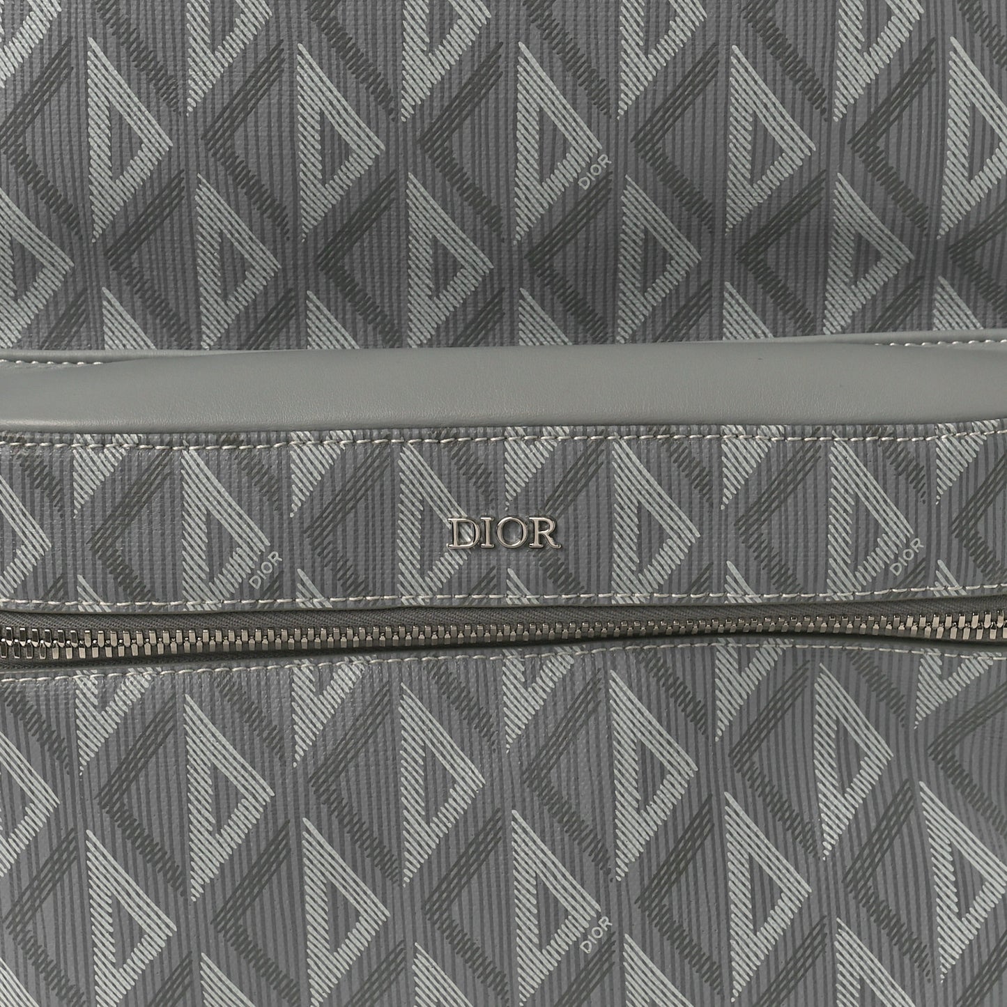Coated Canvas CD Diamond Rider Zipped Backpack Gray