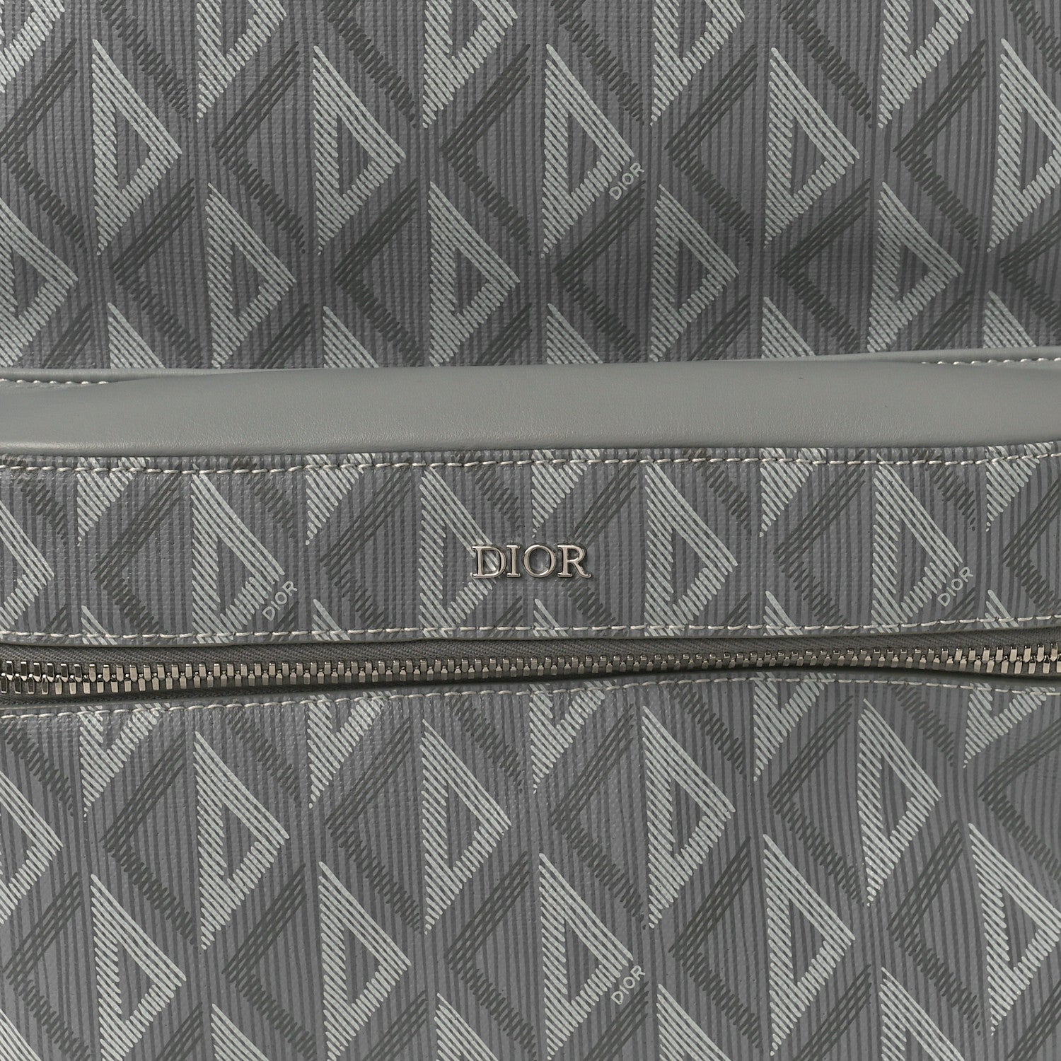 Christian Dior Coated Canvas CD Diamond Rider Zipped Backpack Gray 7 of 9