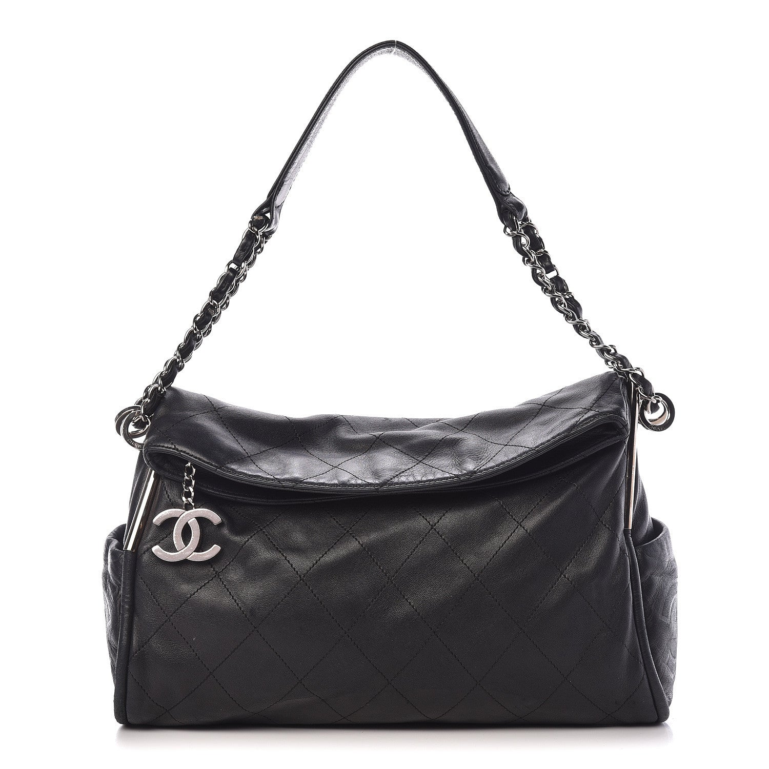 Chanel Lambskin Stitched Medium Ultimate Soft Tote Black 1 of 17