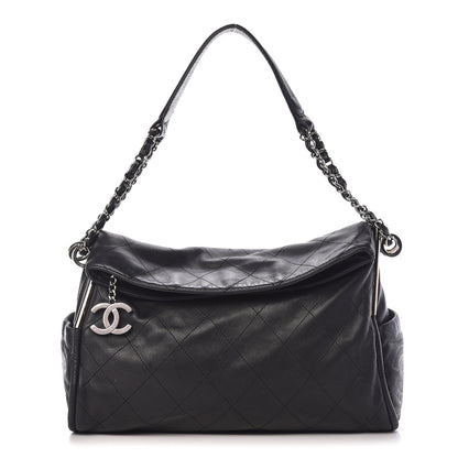 Chanel Lambskin Stitched Medium Ultimate Soft Tote Black 1 of 17