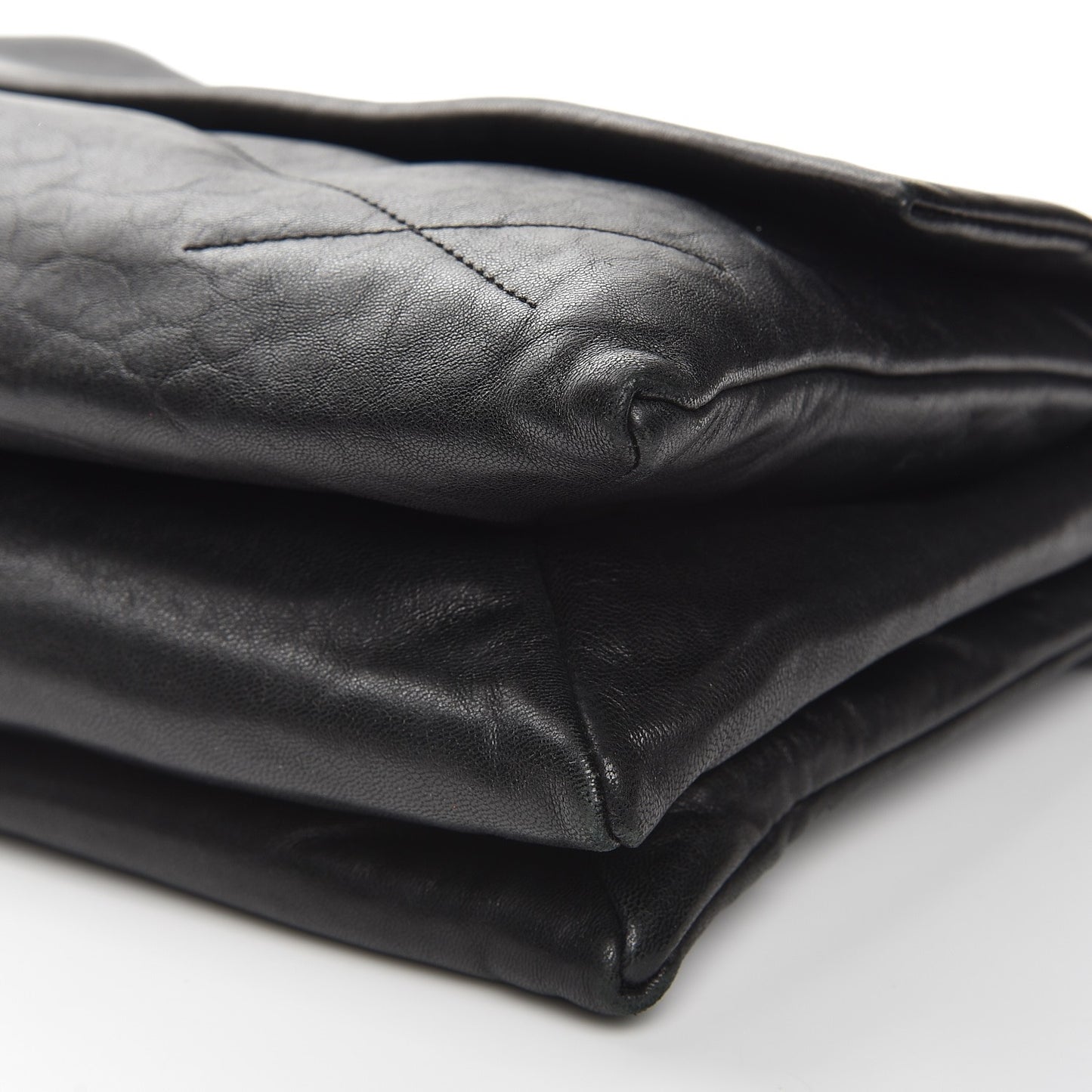Lambskin Quilted Medium Sugar Flap Shoulder Bag Black