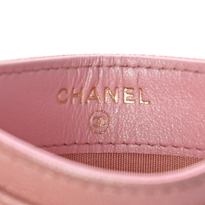 Chanel Iridescent Caviar Quilted Card Holder Rose Pink 6 of 9