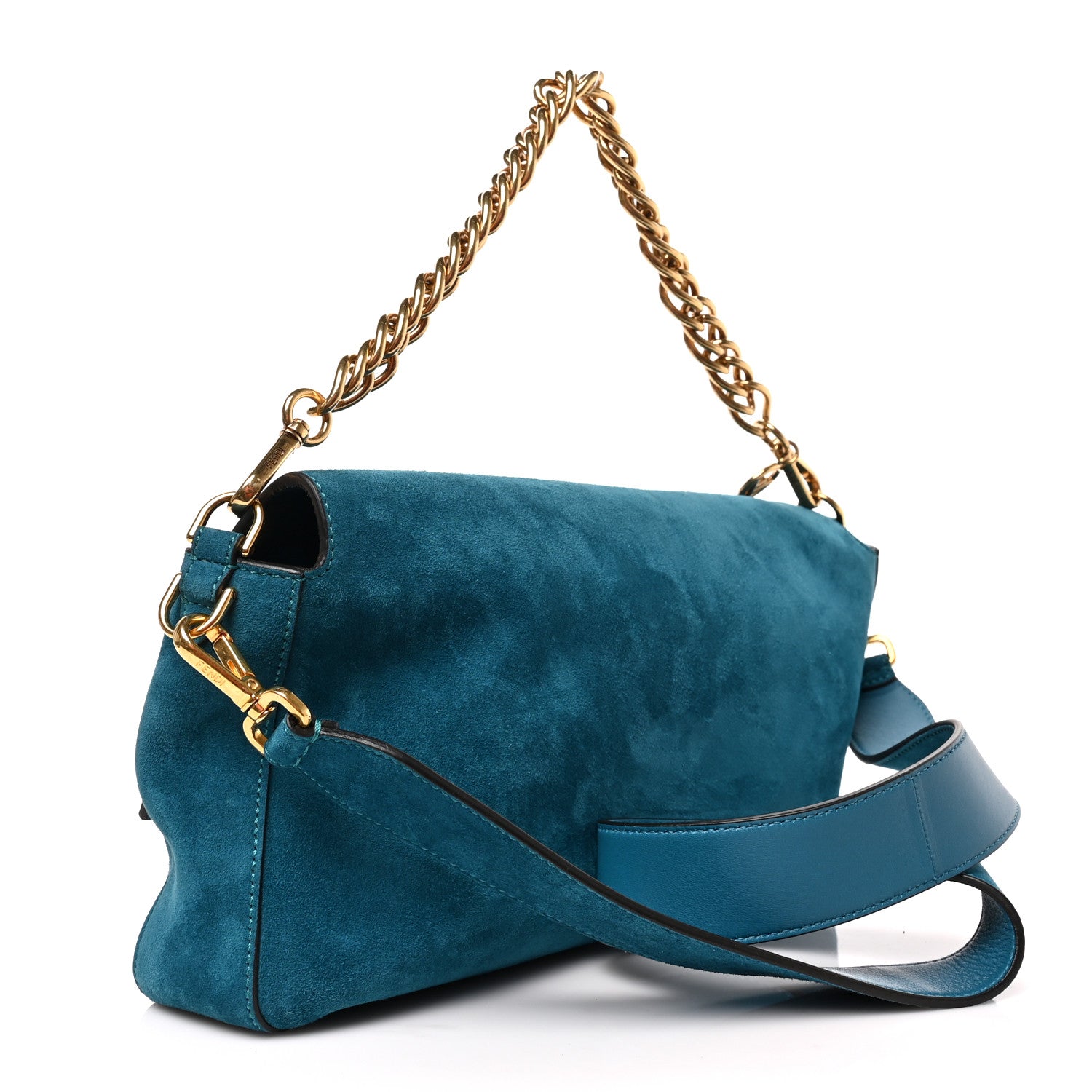 Fendi Chamois Large Baguette Ottanio 3 of 8