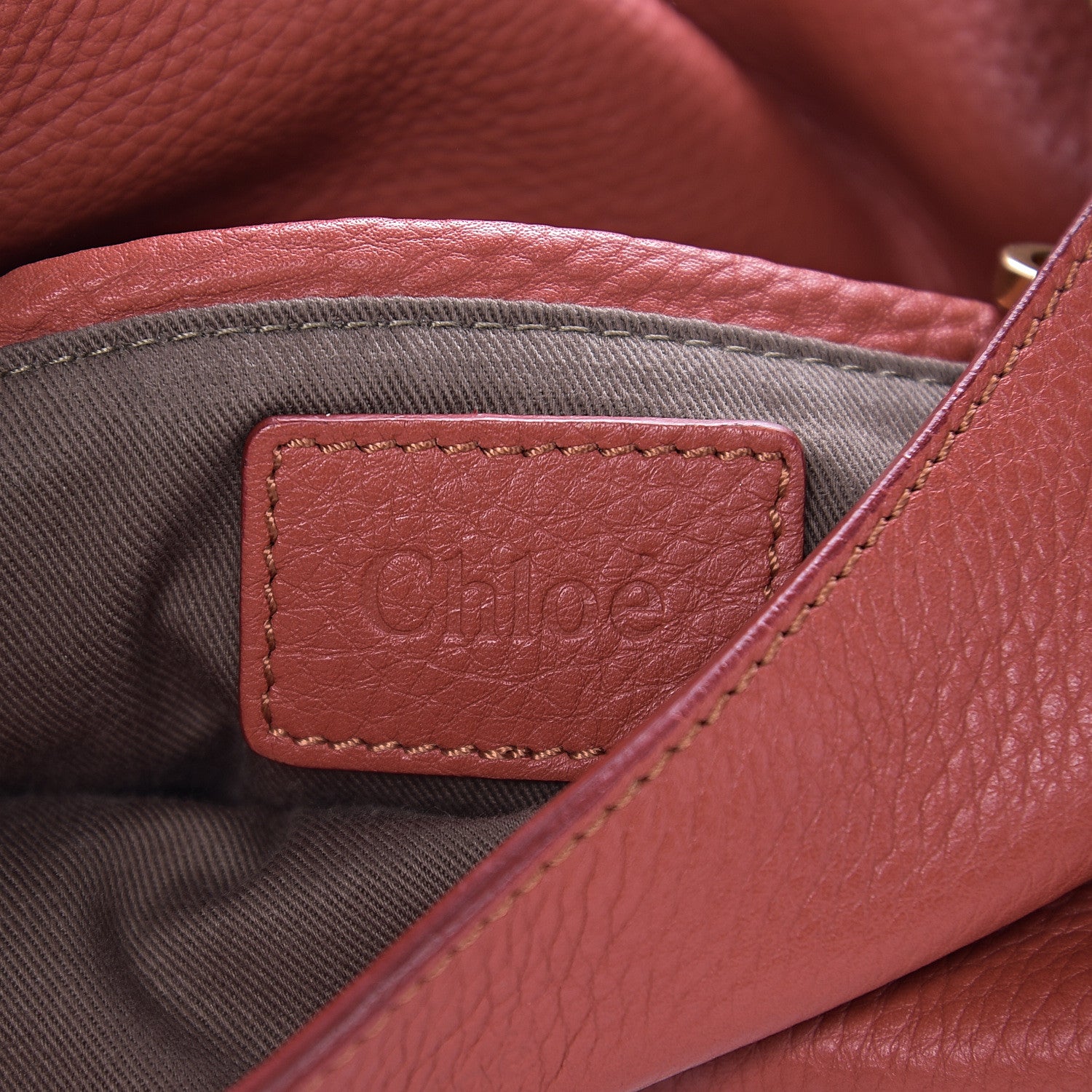 Chloe Calfskin Medium Marcie Round Zip Crossbody Bag Maple Leaf 5 of 9