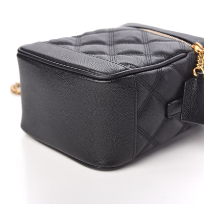 Saint Laurent Grain de Poudre Quilted 80's Vanity Bag Black 9 of 9