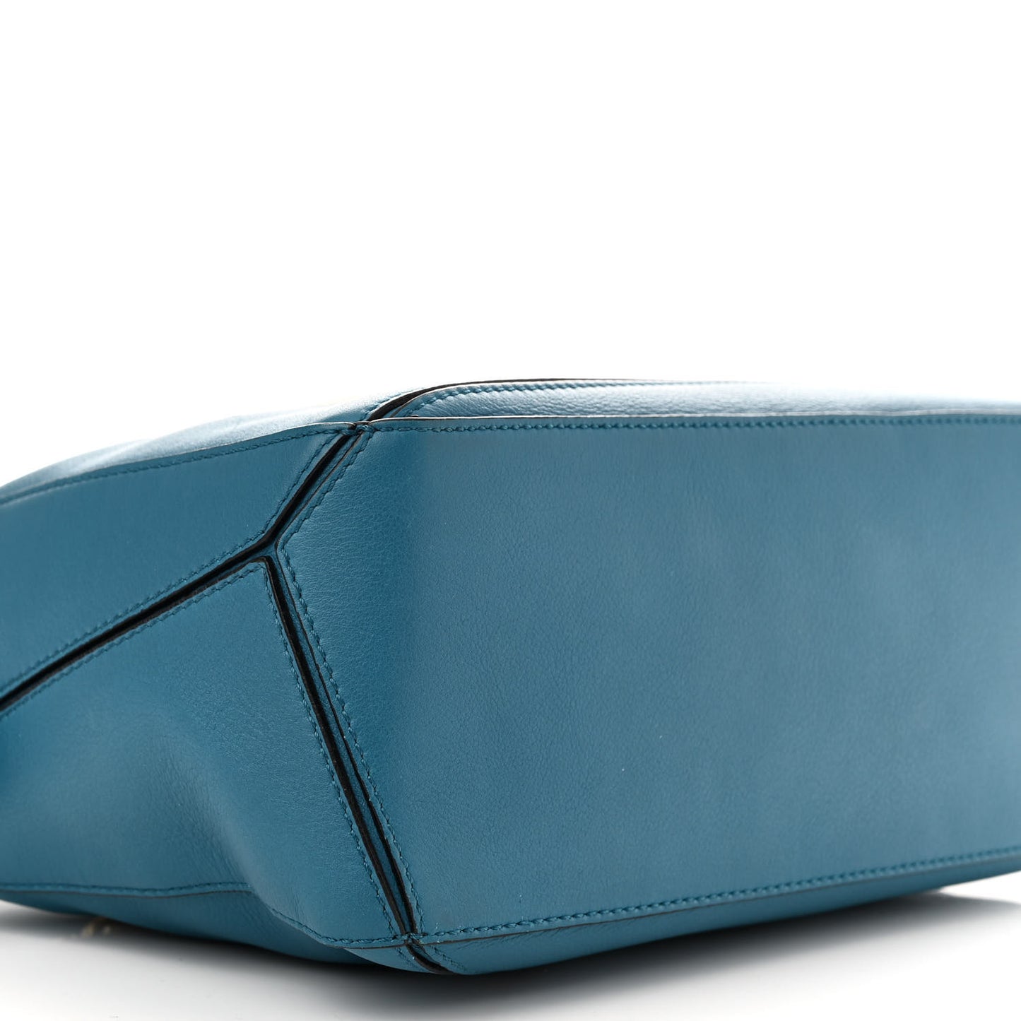 X SPIRITED AWAY Calfskin Bo Mouse Small Puzzle Bag Lagoon Blue