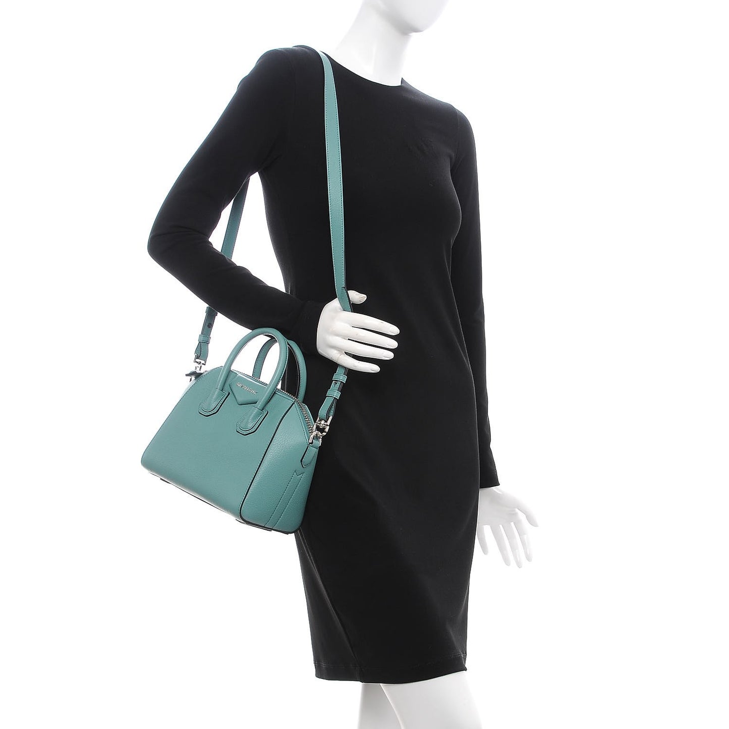 Sugar Goatskin Mini Antigona Aqua