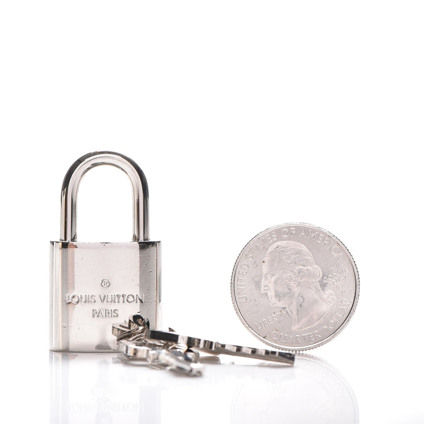 Polished Silver Lock and Key Set #442