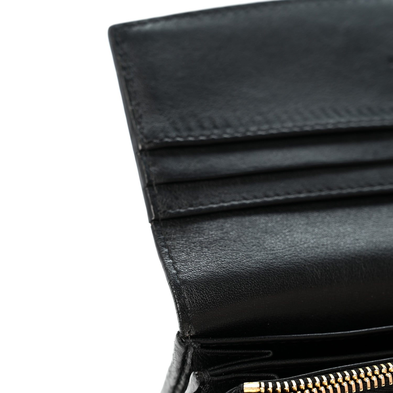 Burberry Calfskin Horseferry Check Porter Continental Wallet Black 8 of 10