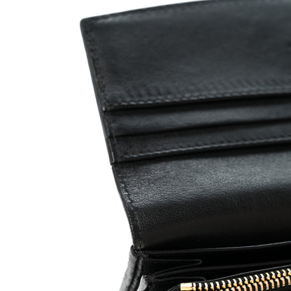 Burberry Calfskin Horseferry Check Porter Continental Wallet Black 8 of 10