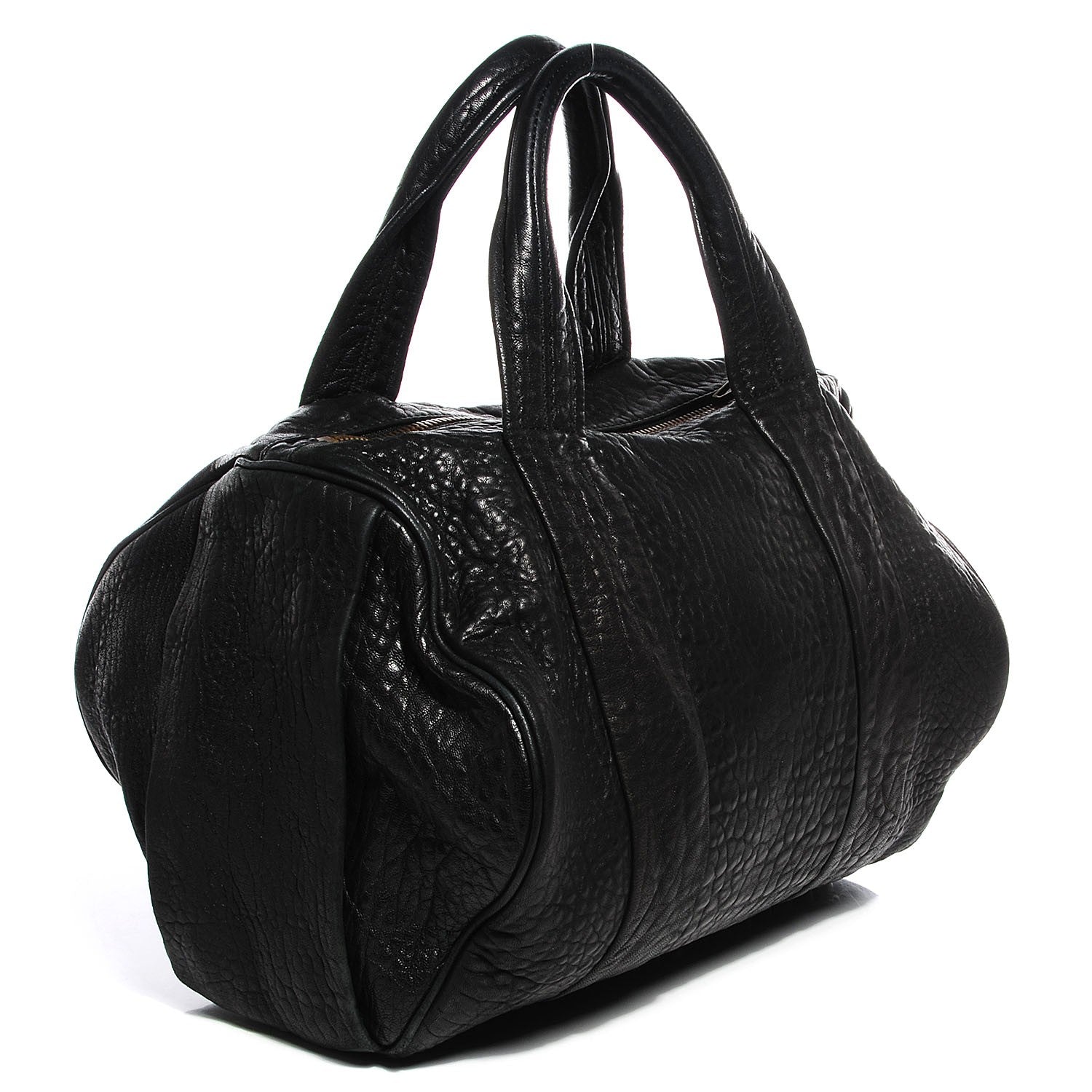 Alexander Wang Pebbled Lambskin Rocco Black Antique Brass Hardware 3 of 6