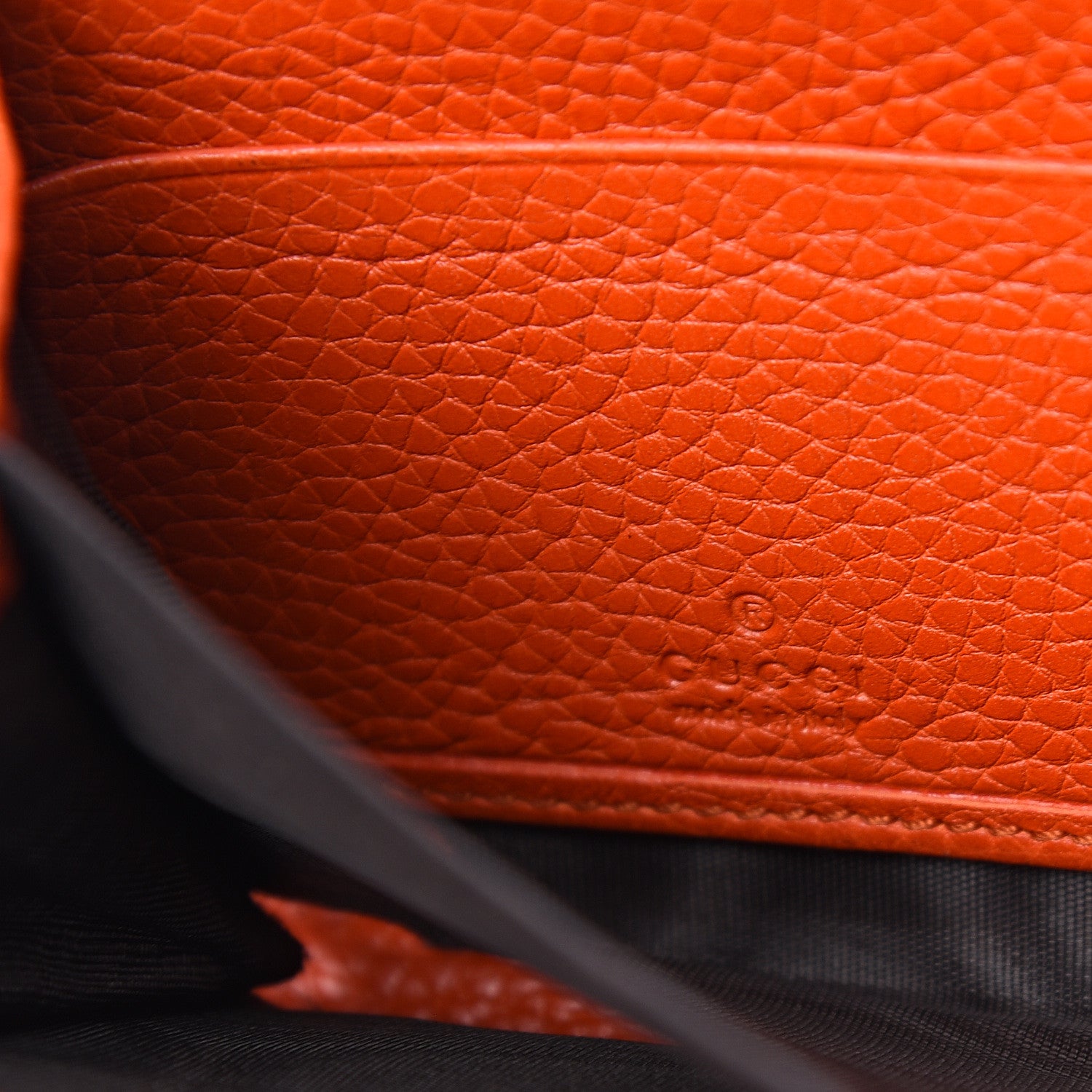 Gucci Pebbled Calfskin Soho Zip Around Wallet Sun Orange 5 of 11