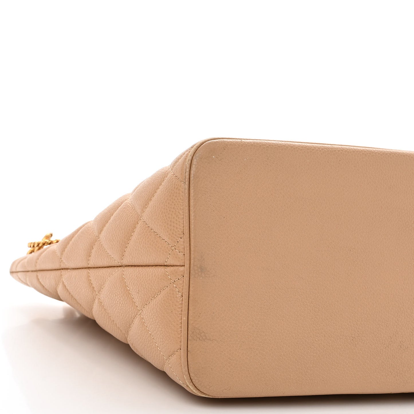 Caviar Quilted Medallion Tote Beige
