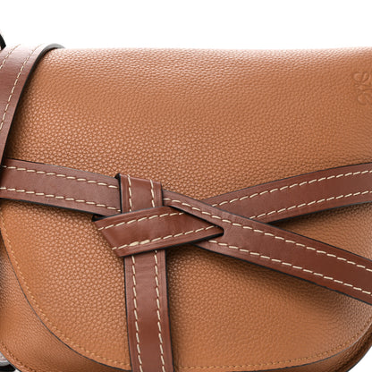 Loewe Grained Calfskin Small Gate Crossbody Bag Caramel Pecan 7 of 9
