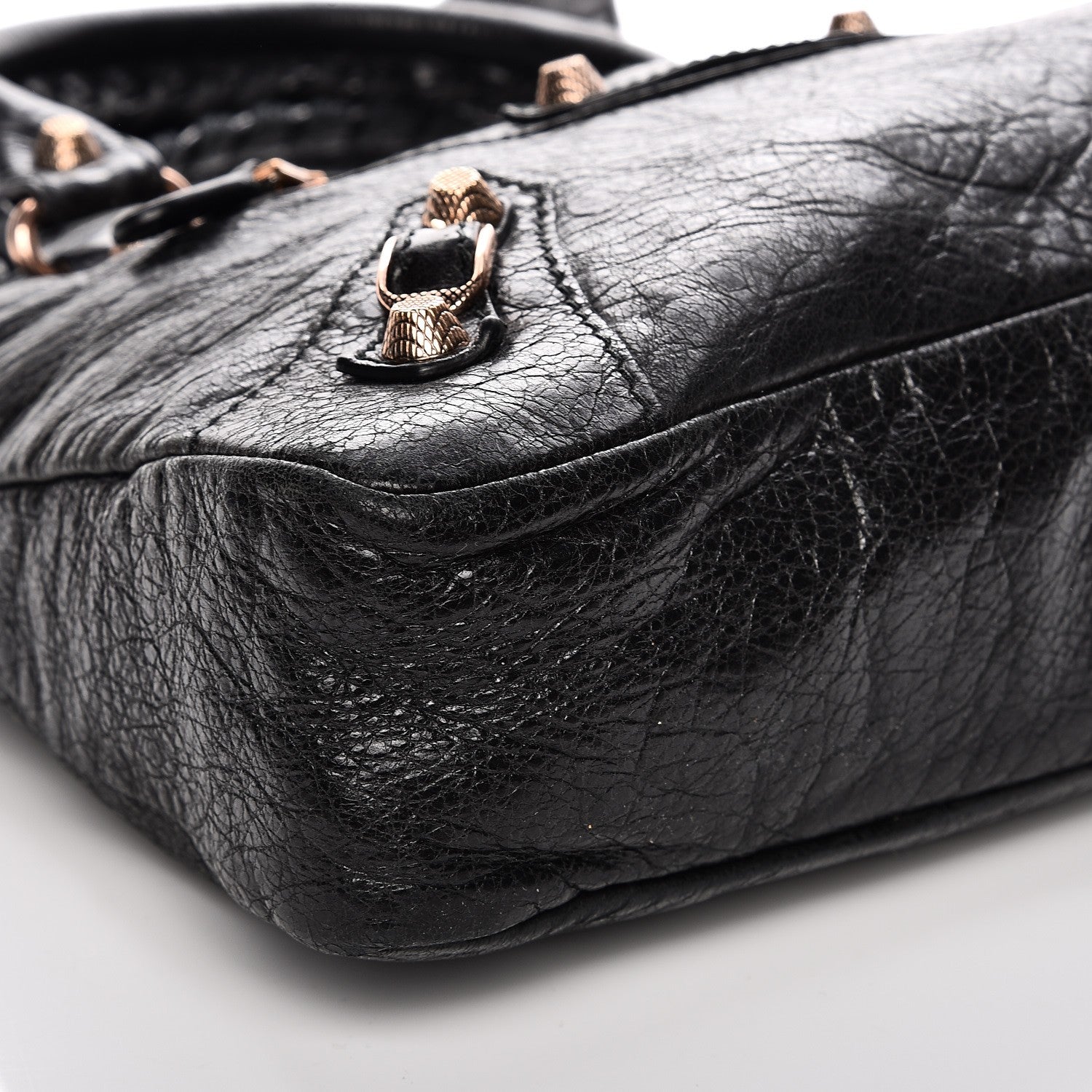 Balenciaga Agneau Giant 12 Rose Gold Hardware Town Black 9 of 13