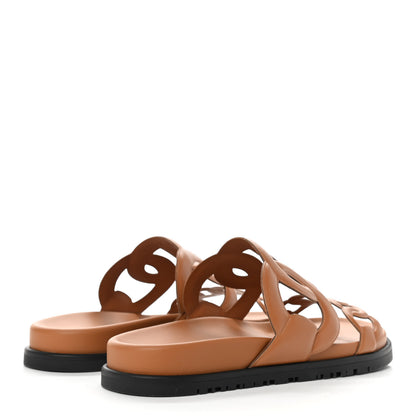 Hermes Nappa Extra Sandals 37 Naturel 4 of 8