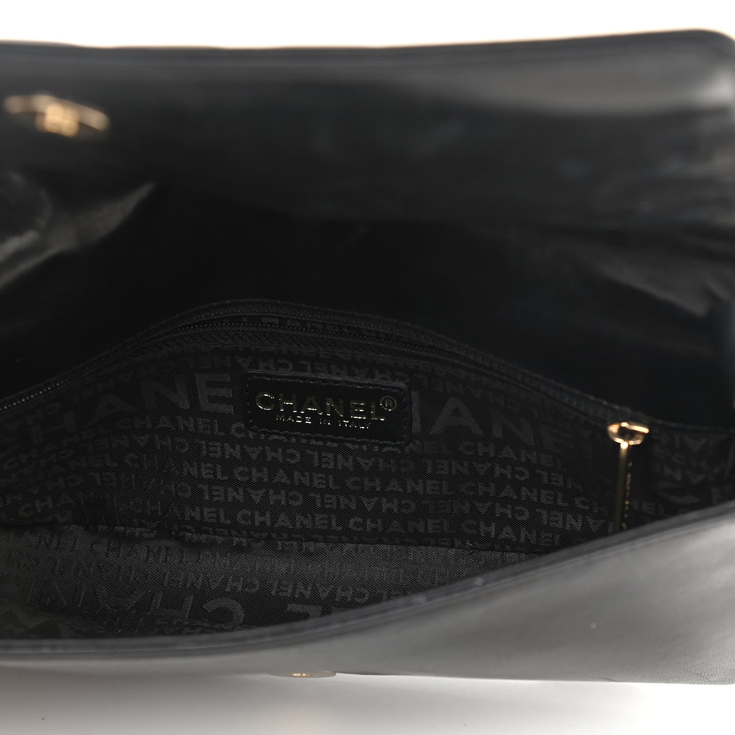 Chanel Lambskin Quilted CC Chocolate Bar Flap Black 5 of 16
