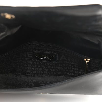 Chanel Lambskin Quilted CC Chocolate Bar Flap Black 5 of 16