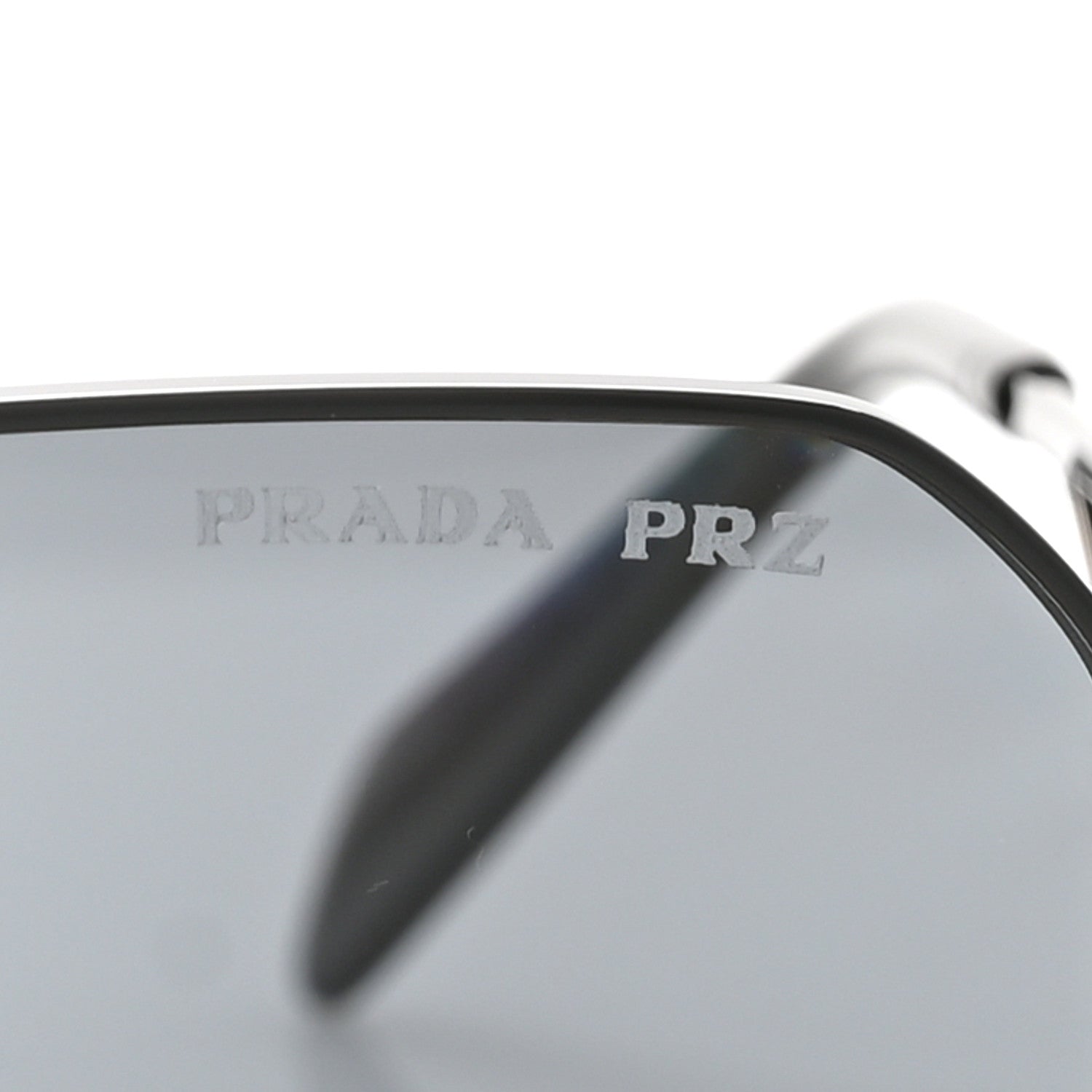 Prada Metal Symbole Triangle Logo Sunglasses SPR A51 Black 7 of 8