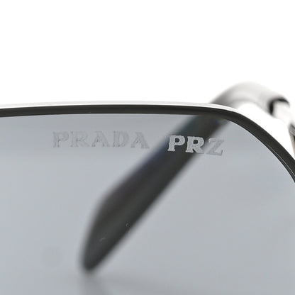 Prada Metal Symbole Triangle Logo Sunglasses SPR A51 Black 7 of 8