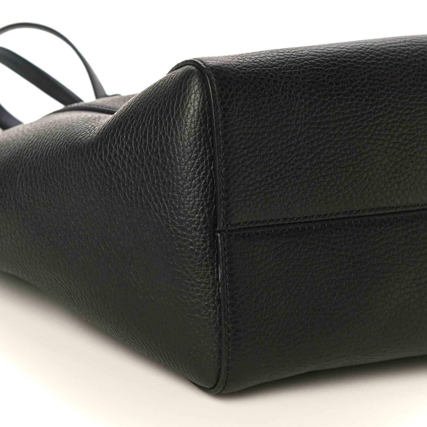 Pebbled Calfskin Small Swing Tote Black