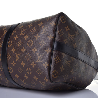 Louis Vuitton Monogram Macassar Keepall Bandouliere 45 8 of 8