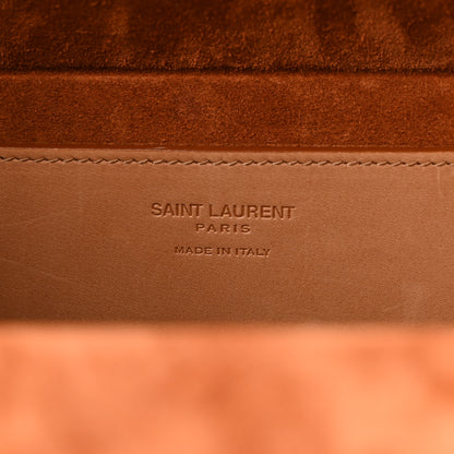 Saint Laurent Calfskin Monogram Take Away Box Dusty Vintage Brown Gold 6 of 10