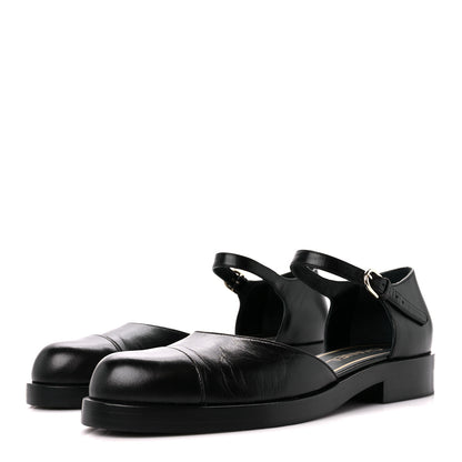 Chanel Shiny Goatskin Mary Jane Flats 40 Black 3 of 9