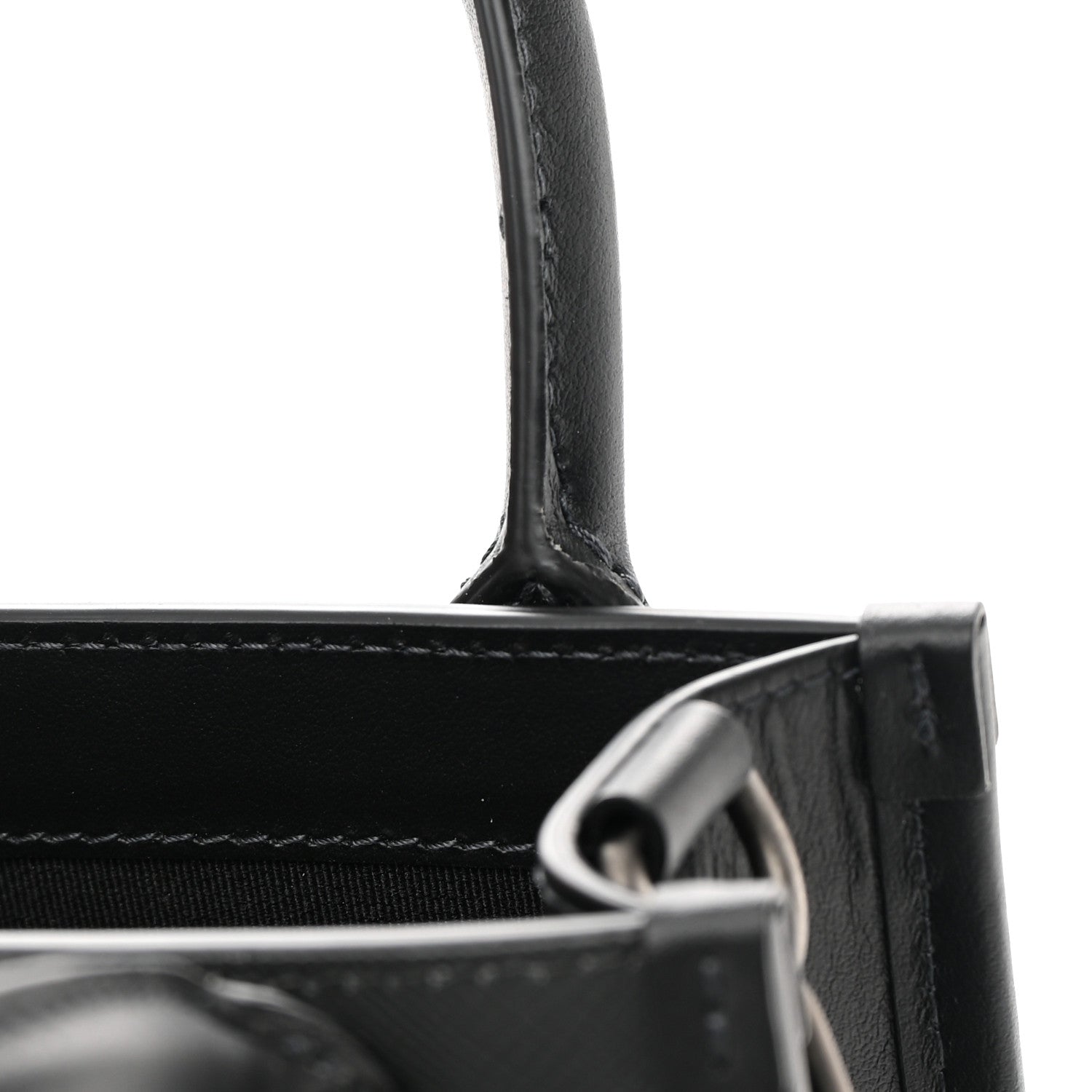 Burberry E-Canvas Mini Denny Check Tote Charcoal 10 of 10