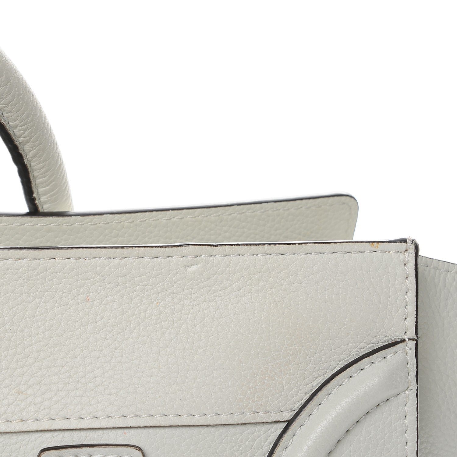 Celine Drummed Calfskin Mini Luggage Lune 9 of 9