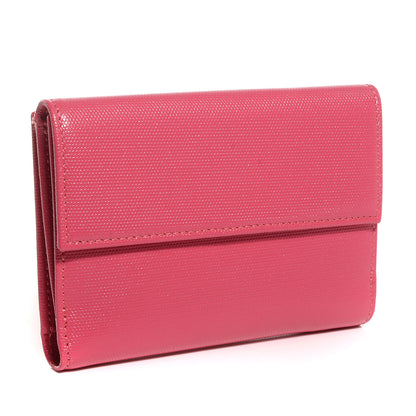 Fendi Textured Calfskin French Wallet Pink 3 of 9