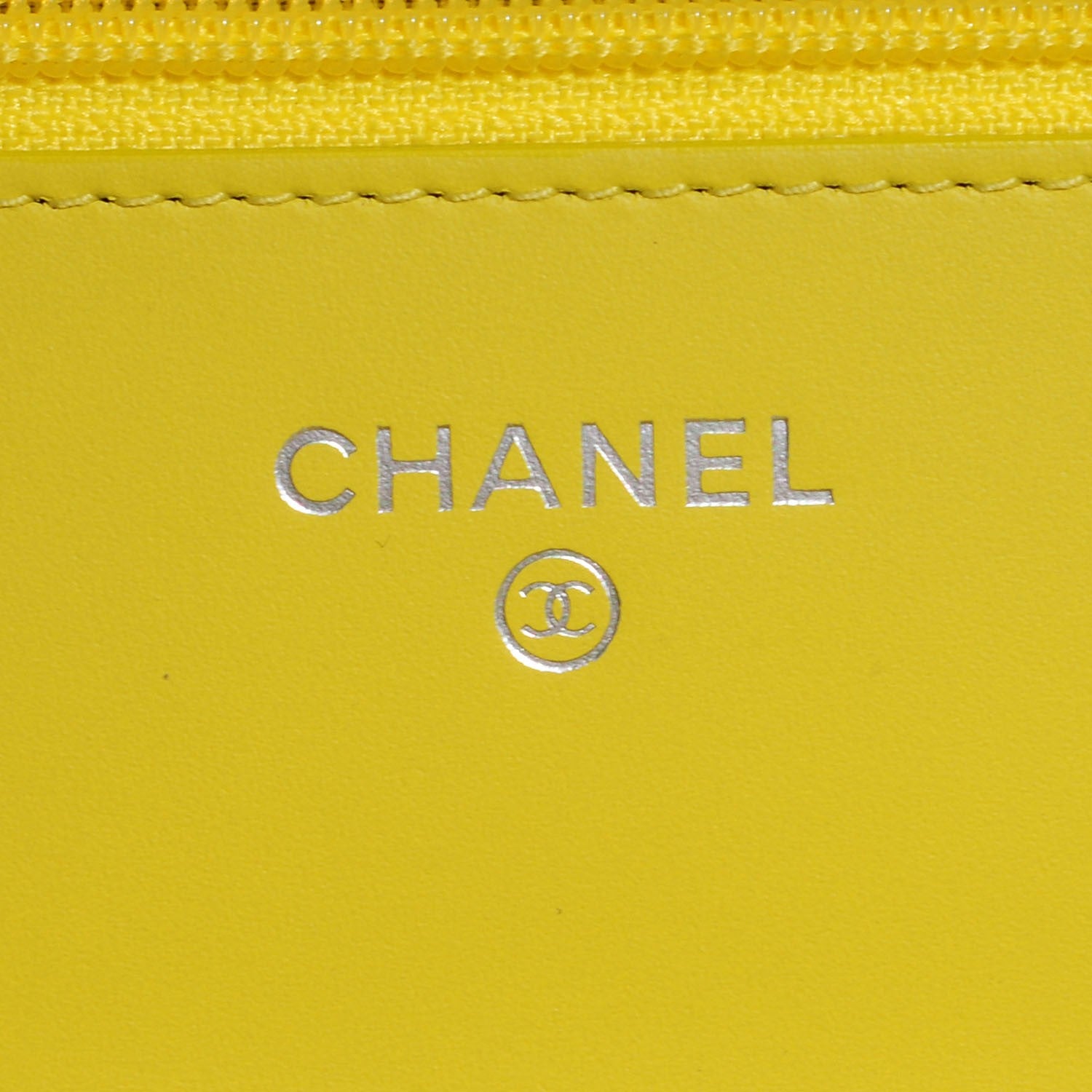 Chanel Caviar Timeless Wallet on Chain WOC Yellow 6 of 9