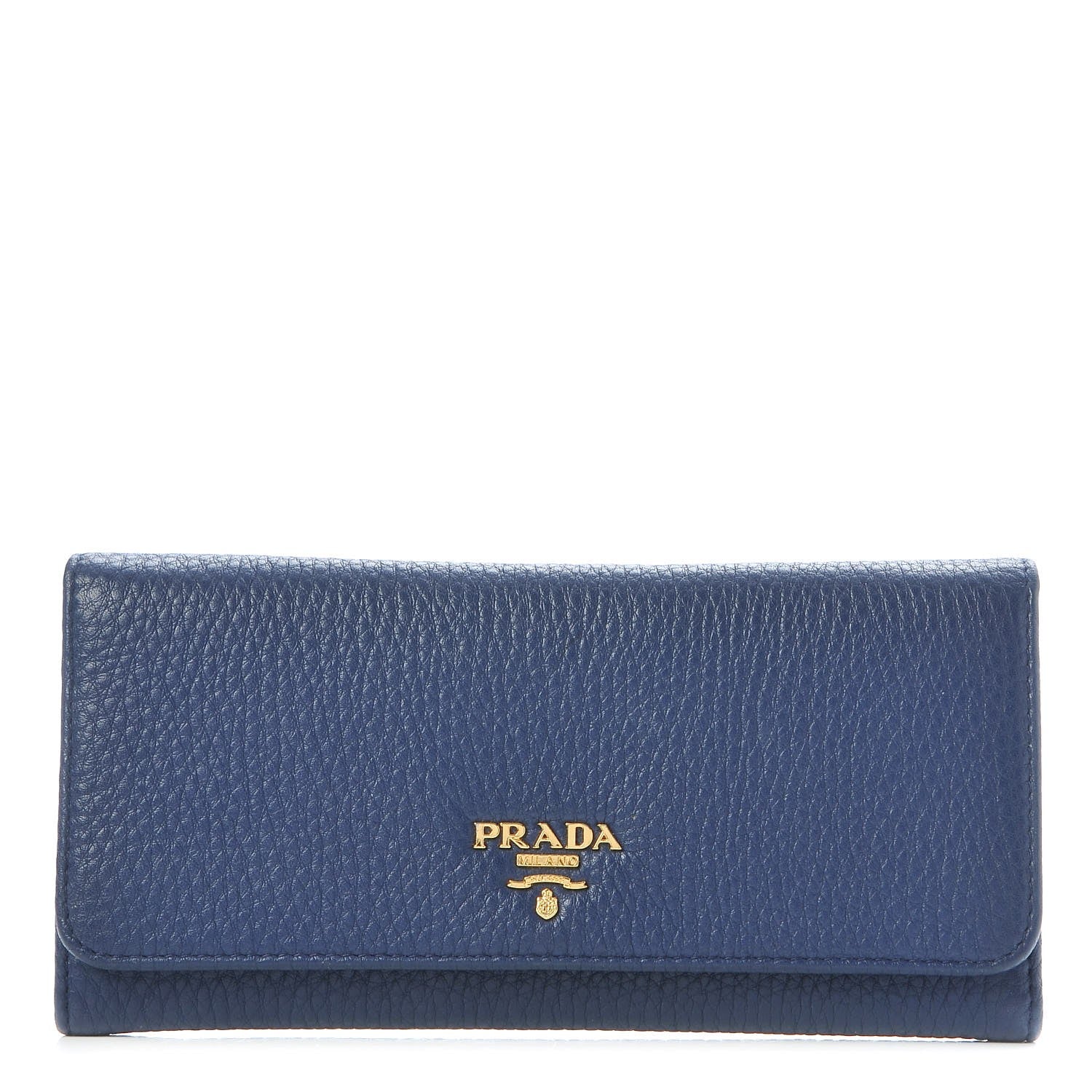 Prada Vitello Daino Continental Flap Wallet Inchiostro 1 of 7