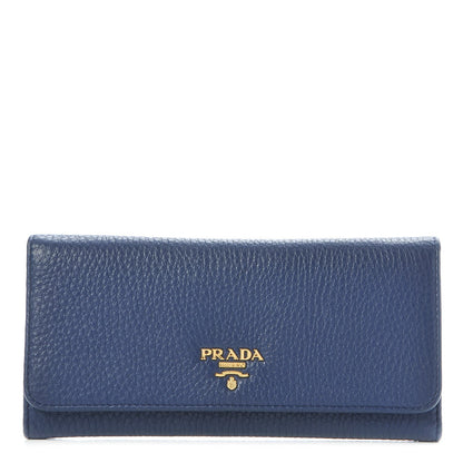 Prada Vitello Daino Continental Flap Wallet Inchiostro 1 of 7