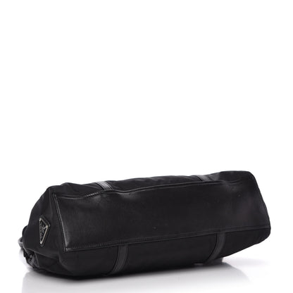 Prada Tessuto Nylon Nappa Foldover Pushlock Satchel Black 4 of 10