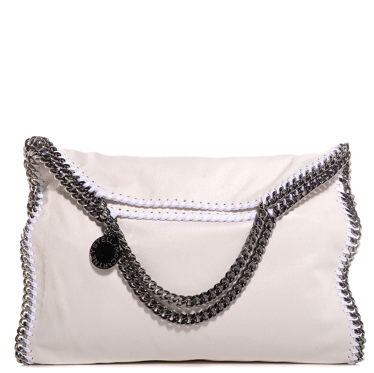 Stella McCartney Faux Leather Shaggy Deer Small Falabella Chalk 1 of 9