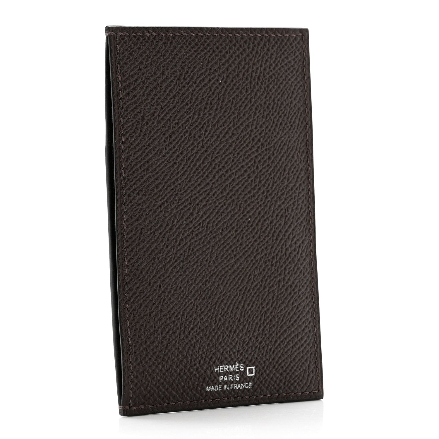 Hermes Epsom Matte Alligator Swift Les Petits Chevaux Card Holder Chocolate Beton Indigo Etoupe 2 of 7