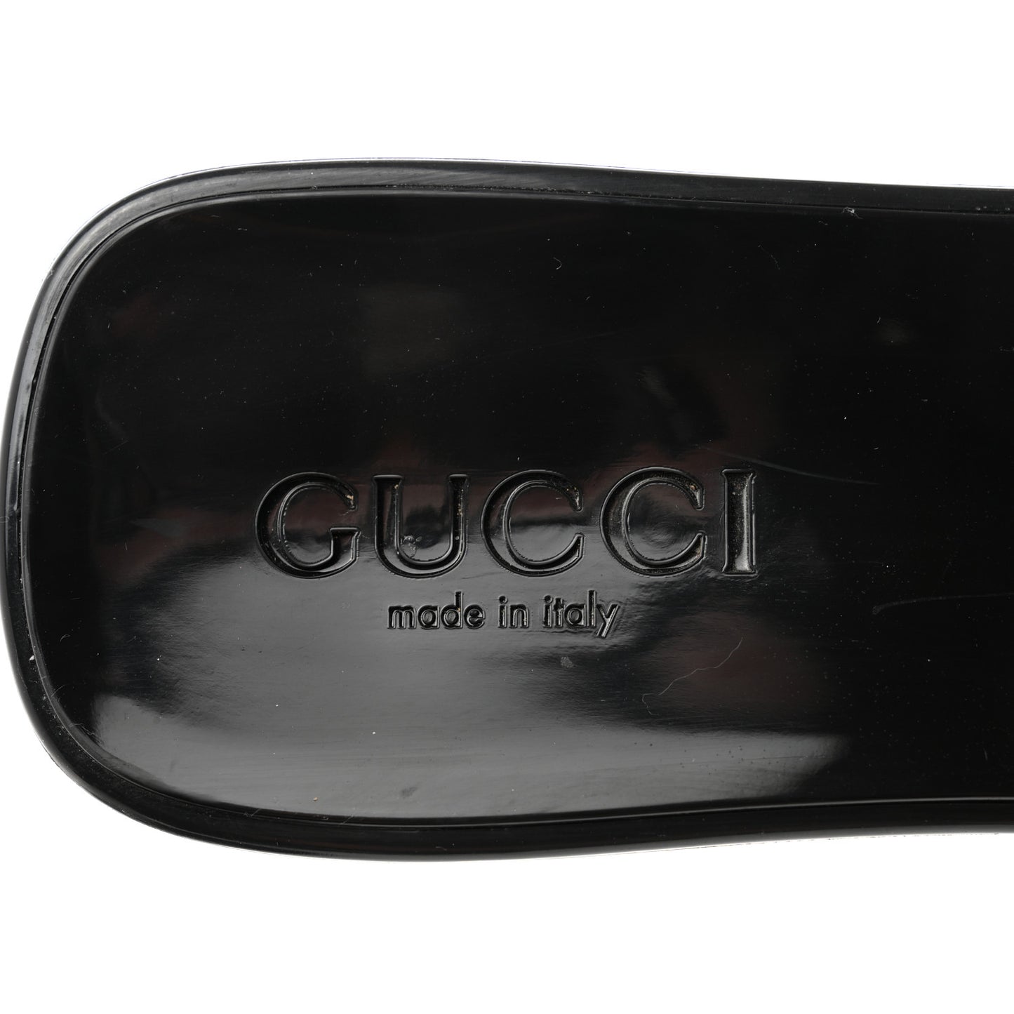 Rubber Gucci Logo Womens Platform 20/60mm Slide Sandals 37 Black