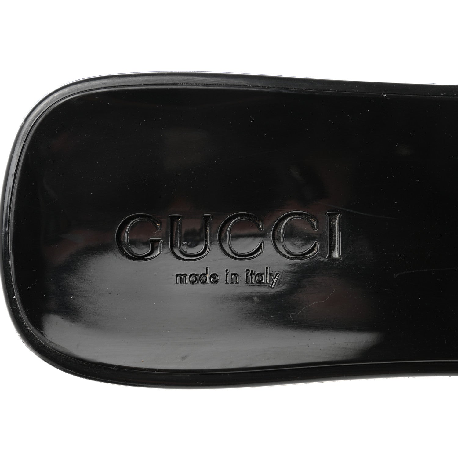 Gucci Rubber Gucci Logo Womens Platform 20/60mm Slide Sandals 37 Black 7 of 9