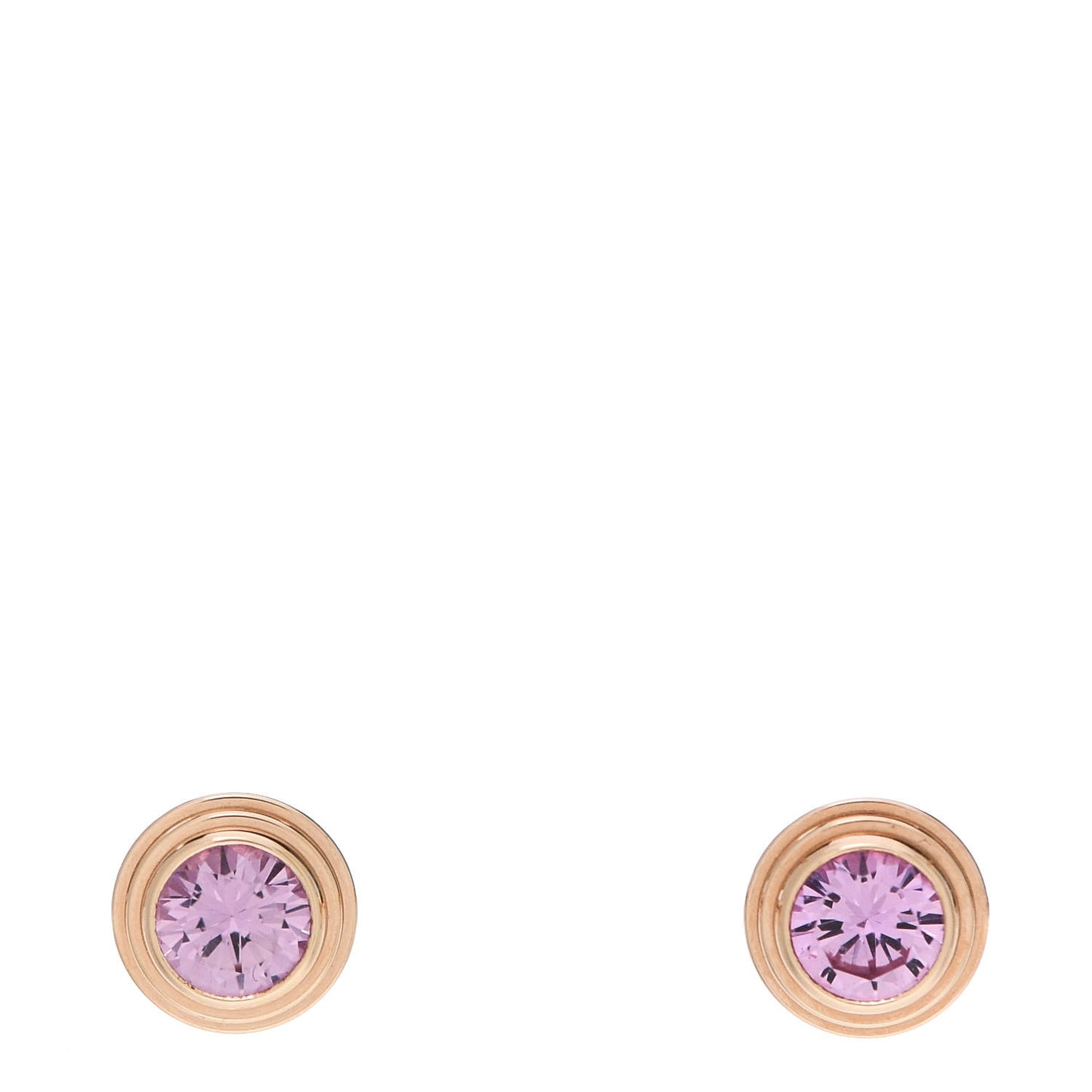 18K Pink Gold Pink Sapphire D'Amour Earrings