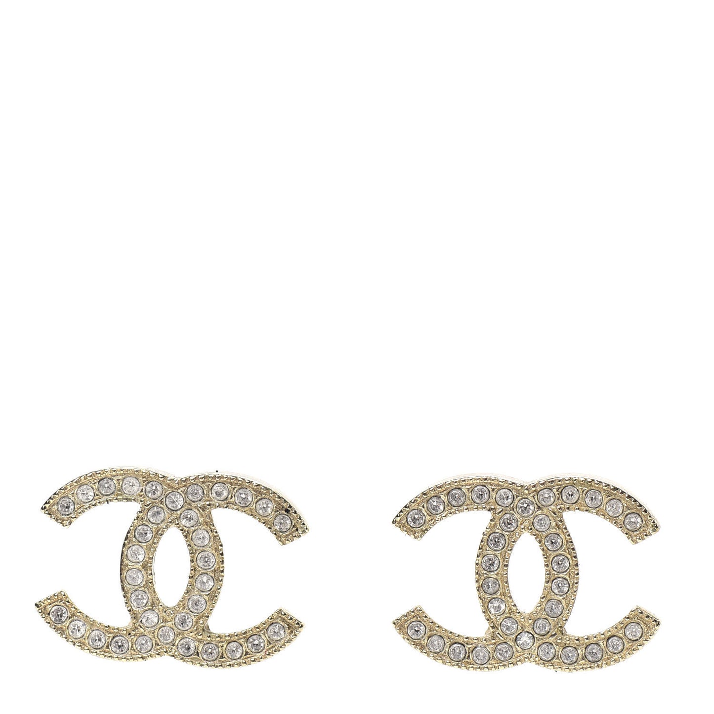 Crystal CC Earrings Gold