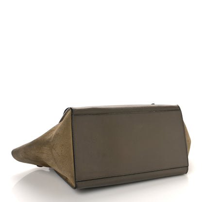 Celine Drummed Calfskin Suede Small Trapeze Souris 4 of 10