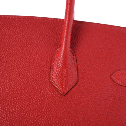 Hermes Togo Birkin 35 Rouge Casaque 32 of 34