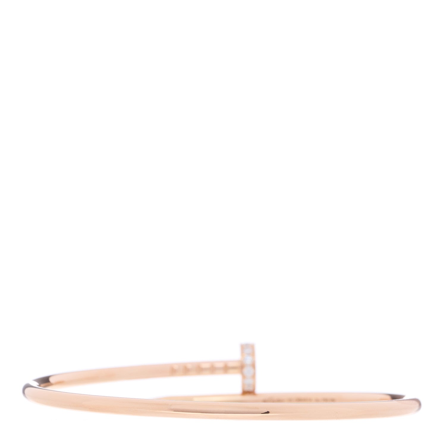 Cartier 18K Pink Gold Diamond Small Juste Un Clou Bracelet 15 3 of 4