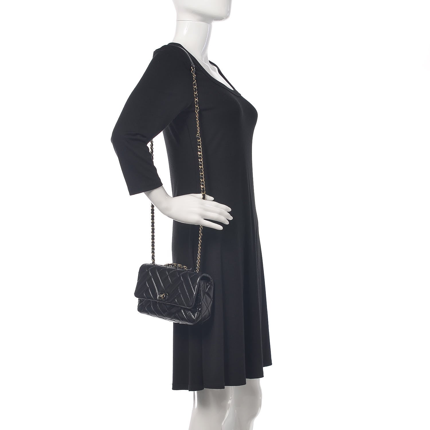 Chanel Shiny Lambskin Quilted Small Montcoco Flap Black 2 of 10